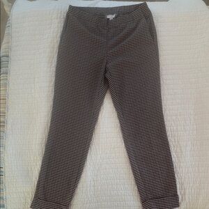 J. Jill Black and White Checkered Ankle Pants